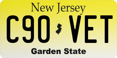 NJ license plate C90VET
