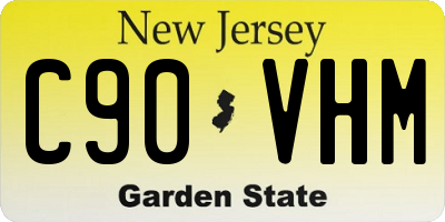 NJ license plate C90VHM