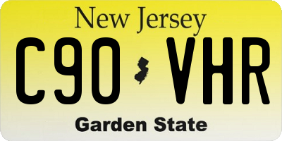 NJ license plate C90VHR