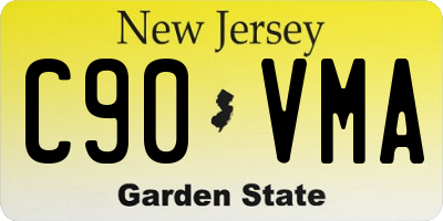 NJ license plate C90VMA