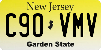 NJ license plate C90VMV