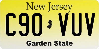 NJ license plate C90VUV