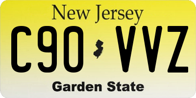 NJ license plate C90VVZ