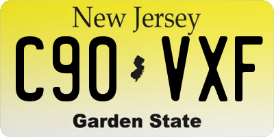 NJ license plate C90VXF