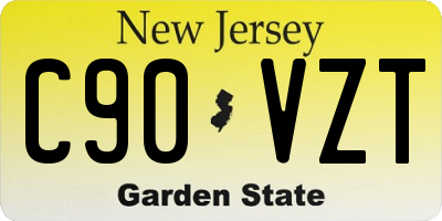 NJ license plate C90VZT