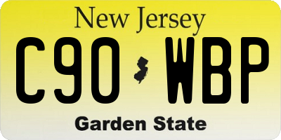 NJ license plate C90WBP