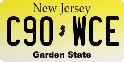 NJ license plate C90WCE