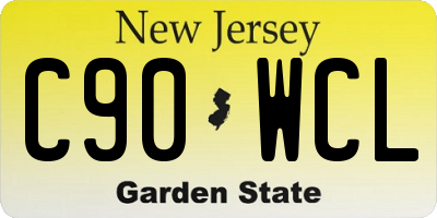 NJ license plate C90WCL