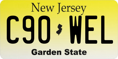 NJ license plate C90WEL