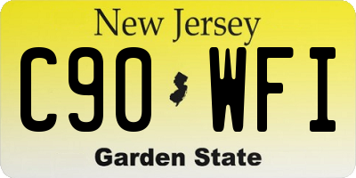 NJ license plate C90WFI