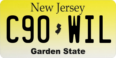 NJ license plate C90WIL
