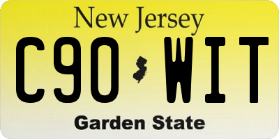 NJ license plate C90WIT