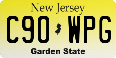 NJ license plate C90WPG