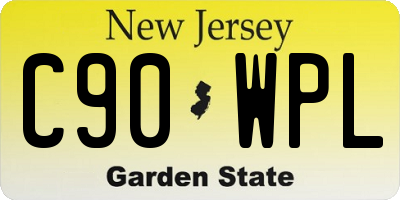 NJ license plate C90WPL