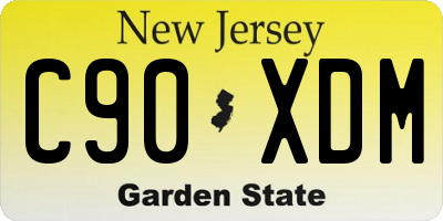 NJ license plate C90XDM