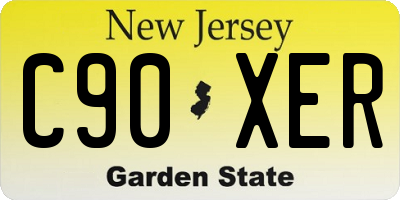 NJ license plate C90XER