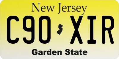 NJ license plate C90XIR