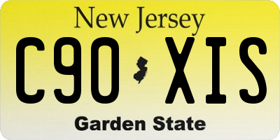 NJ license plate C90XIS