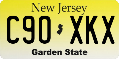 NJ license plate C90XKX