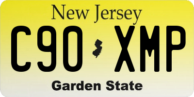 NJ license plate C90XMP