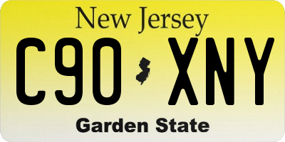 NJ license plate C90XNY