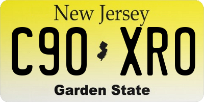 NJ license plate C90XRO
