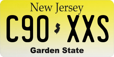 NJ license plate C90XXS