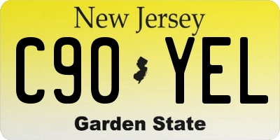 NJ license plate C90YEL