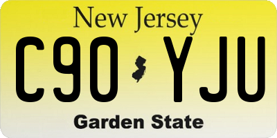 NJ license plate C90YJU