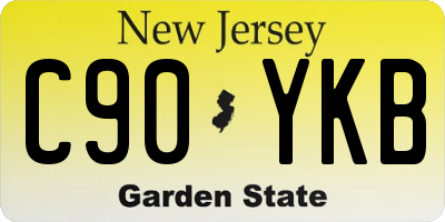 NJ license plate C90YKB