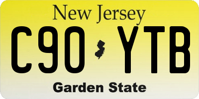 NJ license plate C90YTB
