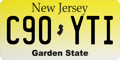 NJ license plate C90YTI