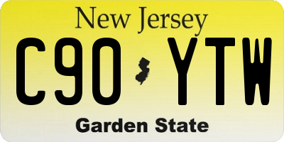 NJ license plate C90YTW