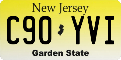 NJ license plate C90YVI