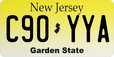 NJ license plate C90YYA