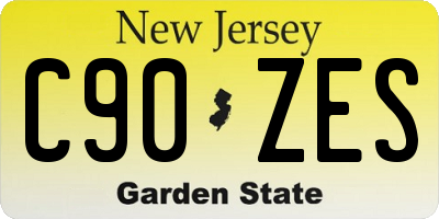 NJ license plate C90ZES