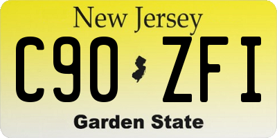 NJ license plate C90ZFI