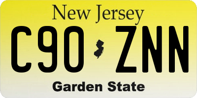 NJ license plate C90ZNN