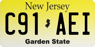 NJ license plate C91AEI