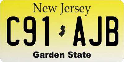 NJ license plate C91AJB