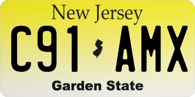 NJ license plate C91AMX