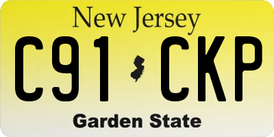 NJ license plate C91CKP