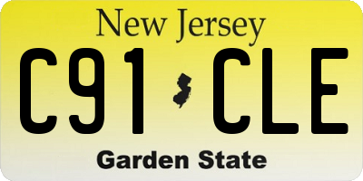 NJ license plate C91CLE