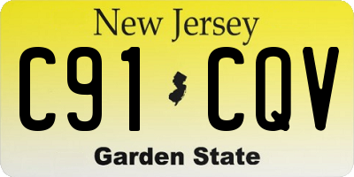 NJ license plate C91CQV
