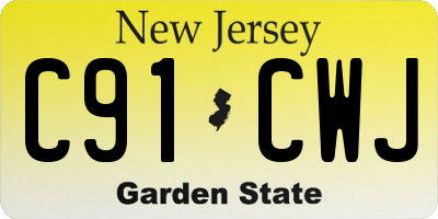 NJ license plate C91CWJ