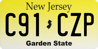 NJ license plate C91CZP