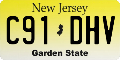 NJ license plate C91DHV