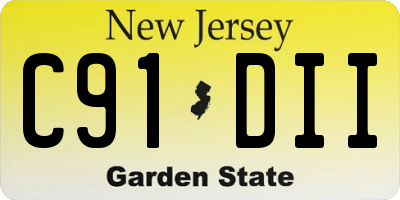 NJ license plate C91DII
