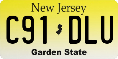 NJ license plate C91DLU