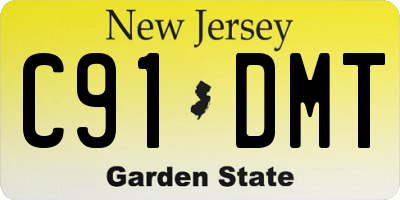 NJ license plate C91DMT